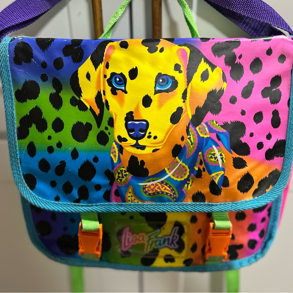 Vintage Lisa Frank ultra rare Rainbow Dalmatian messenger bag